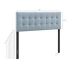 Modway Emily Fabric Upholstered Full Size Headboard - Sky Blue-Button Tufting