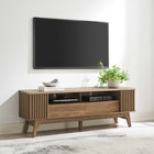 Modway Eudora 60" TV Stand - Walnut-Full-Glide Drawers