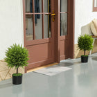 HOMCOM 21.7" Decorative Artificial Plants for Home - Green - 2 Pack-UV protection makes them suitable indoors and outdoors 