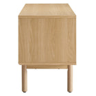 Modway Milo 59" TV Stand - Oak Tan-Adjustable Shelf