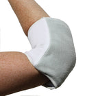 Impacto 806-10 Elbow Pad Suede, Medium-Made with layered padding, knit elastic and suede leather, color grey and white