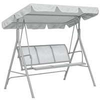 Outsunny 3-Seater Patio Swing - Light Grey-Made from rust resistant metal offering optimum durability  
