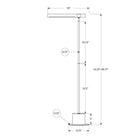 Monarch Specialties 9652 65"H Floor Lamp - Brass Metal, Wood-look Shade-Enjoy inviting illumination that blends seamlessly with contemporary decor, making this lamp both a functional light source and a stylish decorative accent piece