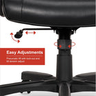 Staples Bonded Leather Task Chair - Black-Sleek and durable black bonded leather upholstery