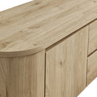 Modway Duval 71" Oval TV Cabinet - Light Oak-8