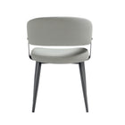 Manhattan Comfort Luce 22" Modern Textured Leatherette Upholstered Dining Chair - Stone Grey - Set of 2-Home Assembly Required. All Hardware Included