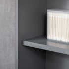 Kleankin Wall Mount Bathroom Mirror Cabinet with Shelves - Grey-Stylish design with silver handles enhance the sense of elegant