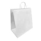 Reliabag - Sac En Papier Avec poignees Torsadees, Blanc, 14 po L X 8 po P X 14 po H, Paquet De 100-Fabrique en papier kraft blanc de qualite superieure avec fond plat renforce.