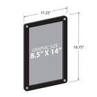 Azar - Porte-documents en plastique à chargement latéral vertical/horizontal pour vitrine - Transparent - Paquet de 2 (106697-BLK-2PK)-Orientation : Paysage ou Portrait