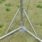 PawHut Galvanized Large Metal Chicken Coop Cage - 9.2' x 12.5' x 6.5' - Silver-PVC coated steel wire protects your pets and offers good ventilation 