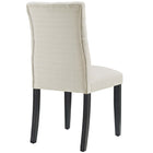 Modway - Duchess Tissu Chaise à manger Ensemble de 2 - Beige-Tissu fin Polyester Rembourrage 