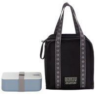 Renwick Lunch Bag and Bento Set - Black-Bento box included