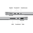 Apple 14" MacBook Pro - M4 Pro - 14 Core CPU - 1 TB SSD - 24 GB Unified Memory - Space Black - French-Advanced camera and audio: Stay perfectly framed and sound great with a 12MP Center Stage camera, three studio-quality mics, and six speakers with Spatial Audio with support for Dolby Atmos