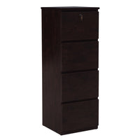 Koss - Classeur vertical de luxe en bois à 4 tiroirs - Cerisier-Classeur vertical à 4 tiroirs, cerisier
