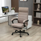 Vinsetto High Back Linen Computer Desk Chair - Brown-Adjustable seat height can match your desk or your sitting style