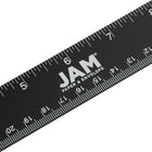 JAM Paper Strong Aluminum Ruler - 12" - Black Metallic-Size: 12 Inches long / 1 Foot ruler