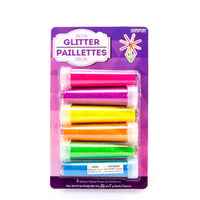 Horizon Glitter Glue - Neon - 6 Pack-Add sparkle and color to any craft project with 6 tubes of neon glitter.
