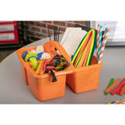 Teacher Created Resources Plastic Storage Caddy - Orange - 6 Pack-Pack of 6.