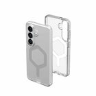 UAG Plyo Clear Cell Phone Case with Magnets for Galaxy S26 - Ice/Silver-Easy Access to Touchscreen & Ports