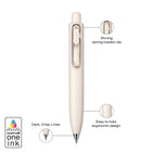 Uniball One P Retractable Gel Pens - 0.5mm - Black Ink - Coffee & Yogurt - 2 Pack-The fine 0.5mm micro point produces outstanding readability and detail