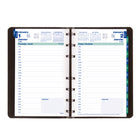 Blueline - 2026 Agenda quotidien MiracleBind - 8 po x 5 po - Noir - Bilingue-Reliure spirale double avec couverture souple d'aspect lézard