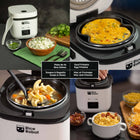 Rice Robot 4 Cup Space Saving Rice Cooker with Ceramic Nonstick Inner Pot - White -7