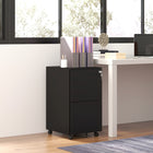 Vinsetto Steel Letter/A4/Legal Filing Cabinet with Hanging Bar - Black-Tabletop can hold printers, scanners or display person items
