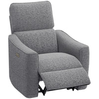 HOMCOM Power Recliner with USB Ports - Dark Grey-20.5" (52 cm) generous seat with high-density foam ensures supportive comfort