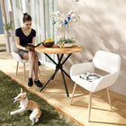 Homy Casa Office Visitor Chairs - Beige Fabric - 2 Pack-High-density sponge seat with breathable fabric for comfort.