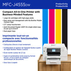 Brother INKvestment MFC-J4555DW Wireless Colour Inkjet All-in-One Printer-Connect your way. Multiple connection options let you interface with your printer on your wireless network, ethernet, or via USB