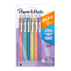 Paper Mate InkJoy Gel Pens - Retractable - Medium Point - 0.7mmn- Black - 6 Pack-Dries 3X faster for reduced smearing