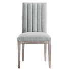Modway Maisonette French Vintage Tufted Fabric Fabric Dining Side Chair - Light Grey-9