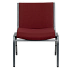 Flash Furniture – Chaise empilable Hercules grande et très large en tissu, bourgogne, capacité de 1000 lb, 2/paquet-Rembourrage en tissu bourgogne à motifs