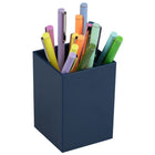 JAM Paper - Pot à crayons en plastique  - bleu marine-Parfait pour désencombrer votre bureau avec beaucoup d'espace pour les stylos, crayons, marqueurs, surligneurs, règles, ciseaux et plus encore.