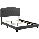 Modway Amelia Upholstered Fabric King Bed - Grey-Modern Bed Frame With Headboard