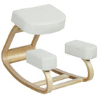 HOMCOM Ergonomic Wood Kneeling Chair with Thick Pads for Improved Posture - Cream White-Develop a good posture, prevent hunchback or myopia