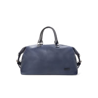 Bugatti Contrast Duffle bag - Navy-Made of Pebble Grain Vegan Leather