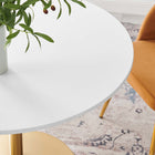 Modway Pursuit 40" Dining Table - White Gold-Seats 4