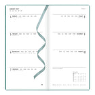 Letts of London - 2027 Agenda hebdomadaire mince Woodland - 5-7/8" x 3-1/8"- Vert - Mutlilingue-Couverture semi-flexible, douce au toucher, avec motif embossé