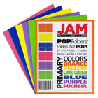 JAM Paper Plastic 2 Pocket School POP Folders - Assorted Colours - 12 Pack-Quantity: 12 Folders per Pack | One for each subject & project