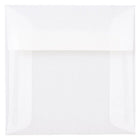 JAM Paper Square Translucent Vellum Invitation Envelopes - 5" x 5" - Clear - 25 Pack (31032)-Clear