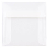 JAM Paper Square Translucent Vellum Invitation Envelopes - 5" x 5" - Clear - 25 Pack (31032)-Clear