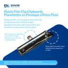 Davis Group Plastic Clipboards - Letter Size - 9" W x 12" H - Blue - 6 Pack-Blue