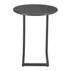 Zuo Noga End Table - Black-Powder Coated Aluminum round shape tabletop