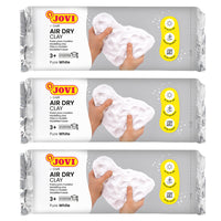 JOVI Air Dry Clay - 1.1 lb Bars - White - 3 Pack-Cool and Pleasant Texture: Experience the delight of working with JOVI Air Dry Clay, featuring a cool and pleasant texture that feels refreshing to the touch. Its moist consistency makes it exceptionally easy to shape and manipulate, allowing you to bring your creative visions to life effortlessly.