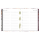 Blueline 17 Months Monthly Planner - August to Dec - 9-1/4" H x 7"-1/4" W - Floral Design - Bilingual-Password section