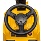 Aosom - Tractopelle-bulldozer 3 en 1 à conduire, rouleau compresseur avec musique - jaune-Matériau : PP, Acier 