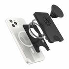 PopSockets Popwallet+ For Magsafe With Magnetic Ring Adapter - Black-Credit cards are protected with a magnet shield