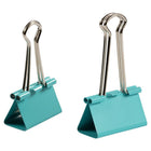 JAM Paper Colourful Binder Clips Assortment - Medium & Large - Teal - 27 Pack-Sizes: Medium 1.25 inch (32mm) & Large 1.6 inch (41mm) | Easily spring back into shape when removed