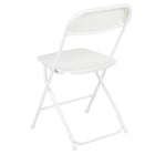 Flash Furniture – Chaise pliante Hercules en plastique de qualité supérieure d’une capacité de 800 lb, blanc, 4/pqt-Dimensions du siège : 17 1/2 haut. x 15 3/4 larg. x 15 1/2 prof. (po); Dimensions du dossier : 16 1/2 haut. x 17 1/2 larg. (po)